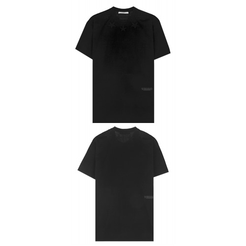 [지방시] 18FW BM701L3Y03 001 스타 패치 오버핏 반팔티셔츠 블랙 남성 티셔츠 / TR,GIVENCHY