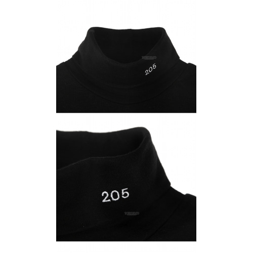[캘빈클라인] 17FW 74WWTA50 C135 001 넘버 자수 넥 폴라 티셔츠 블랙 여성 티셔츠 / TR,CALVIN KLEIN