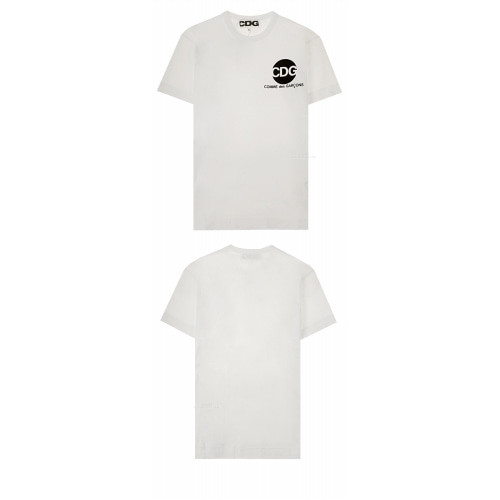 [꼼데가르송] SZ-T006-051-3 CDG 가슴로고 라운드 반팔티셔츠 화이트 남성 티셔츠 / TS,COMME DES GARCONS