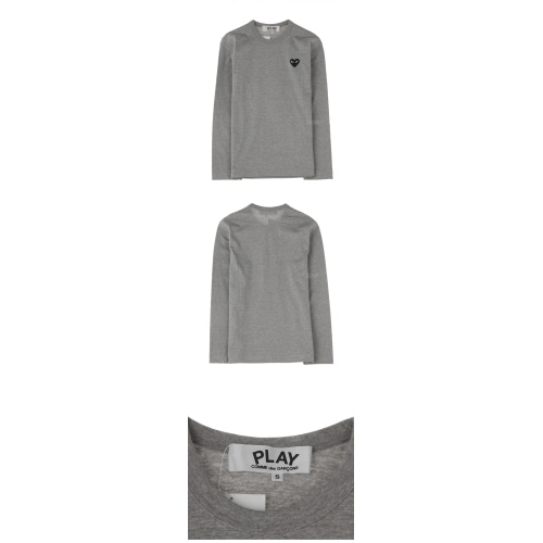 [꼼데가르송] AZ-T122-051-1 블랙와펜 긴팔 티셔츠 그레이 남성 티셔츠 / TS,COMME DES GARCONS