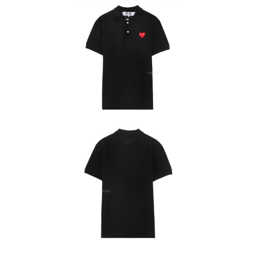 [꼼데가르송] AZ-T006-051-1 와펜 폴로 티셔츠 블랙 남성 티셔츠 / TS,COMME DES GARCONS
