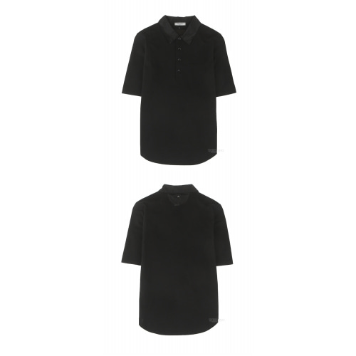 [발렌티노] LV0MH00T3T1 013 타프타 카라 폴로 티셔츠 블랙 남성 티셔츠 / TR,VALENTINO
