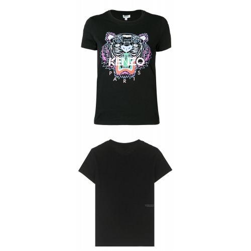[겐조] 19SS 2TS721 4YB 99 타이거 로고 프린팅 클래식 반팔티셔츠 블랙 여성 티셔츠 / TR,KENZO