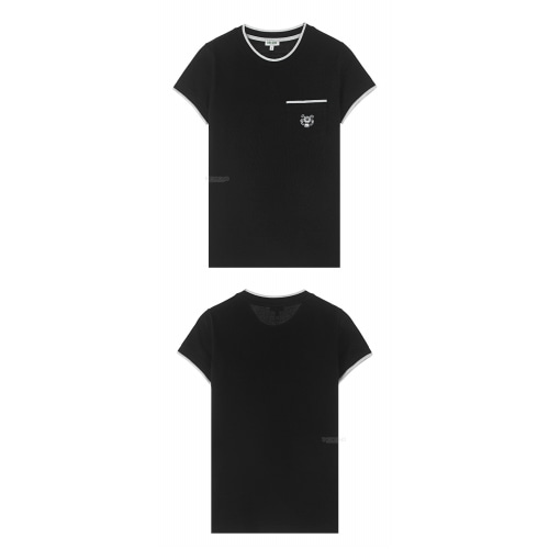 [겐조] 18SS 981 2TS858 99 타이거자수 포켓 반팔티셔츠 블랙 여성 티셔츠 / TR,KENZO