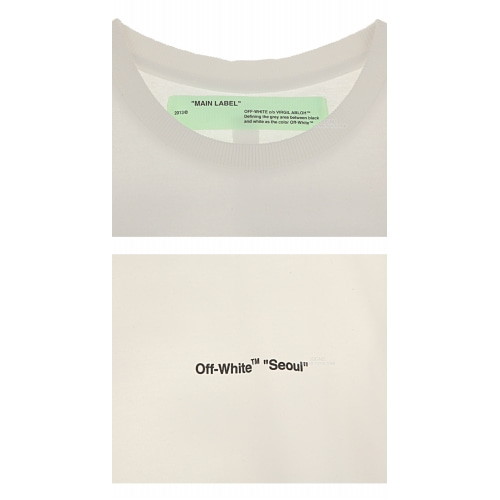 [오프화이트] 19SS OMAA027T191850290188 시티로고 라운드 반팔 티셔츠 화이트 남성 티셔츠 / TEO,OFF WHITE