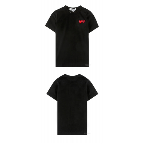 [꼼데가르송] AZ-T225-051-1 더블와펜 반팔 티셔츠 블랙 여성 티셔츠 / TS,COMME DES GARCONS