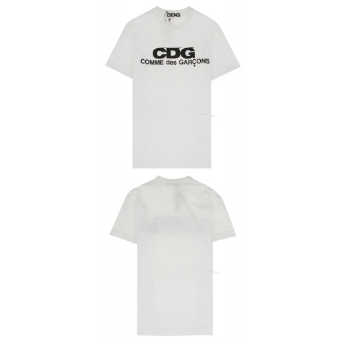 [꼼데가르송] SZ-T005-051-2 CDG로고 라운드 반팔 티셔츠 화이트 남성 티셔츠 / TEO,COMME DES GARCONS