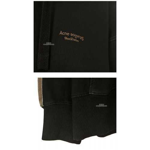 [아크네] 19SS BI0018 900 미니로고 스톡홀름 투톤 후드 티셔츠 블랙 남성 티셔츠 / TJ,ACNE STUDIOS