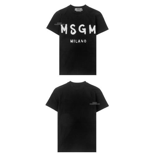 [MSGM] 20SS 2841MDM60 207298 99 페인트 로고 밀라노 라운드 반팔티셔츠 블랙화이트 여성 티셔츠 / TFN,MSGM