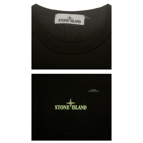 [스톤아일랜드] 19FW 711523380 V0029 로고 프린팅 반팔티셔츠 블랙 남성 티셔츠 / TEO,STONE ISLAND