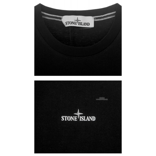 [스톤아일랜드] 20SS 72152NS84 V0029 체스트로고 백프린팅 라운드 반팔티셔츠 블랙 남성 티셔츠 / TEO,STONE ISLAND