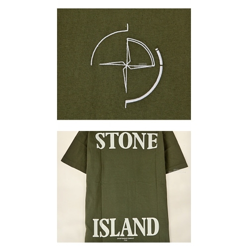 [스톤아일랜드] 20SS 72152NS89 V0058 로고 라운드 반팔티셔츠 카키 남성 티셔츠 / TEO,STONE ISLAND