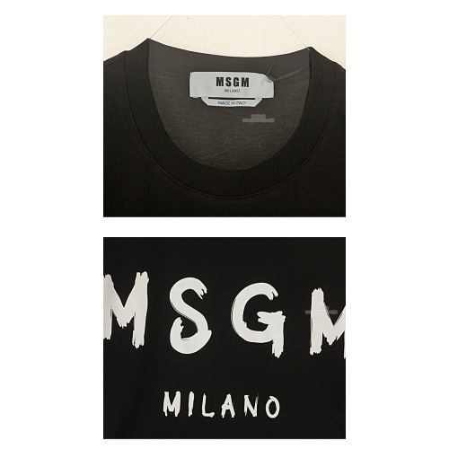 [MSGM] 20SS 2840MM97 207098 99 페인트 밀라노 로고 반팔 블랙화이트 남성 티셔츠 / TR,TJ,MSGM