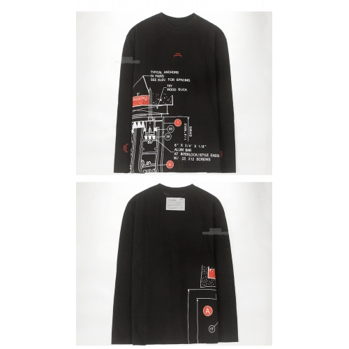 [어콜드월] 20SS ACWMTS004WHL BK 프린팅 로고 긴팔 티셔츠 블랙 남성 티셔츠 / TFN,A COLD WALL