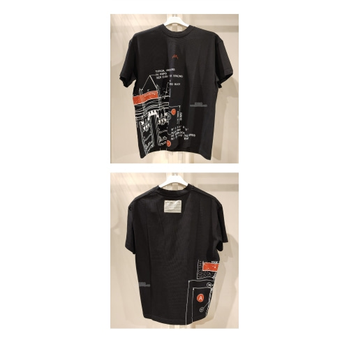 [어콜드월] 20SS ACWMTS003WHL BK 프린팅 로고 반팔 티셔츠 블랙 남성 티셔츠 / TFN,A COLD WALL