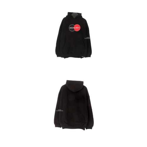 [발렌시아가] 20SS 620947 TIV80 1000 유니폼 후드 티셔츠 블랙 여성 티셔츠 / TFN,BALENCIAGA