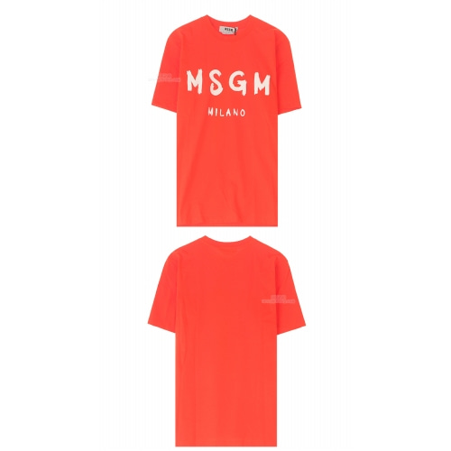 [MSGM] 20SS 2840MM97 207098 10 페인트 밀라노 로고 반팔 오렌지화이트 남성 티셔츠 / TJ,MSGM