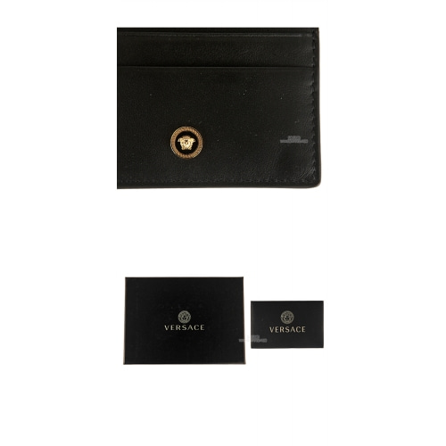 [베르사체] DPN2467 DVTE4 D41OH 로고 카드 지갑 블랙 공용 지갑 / TEO,VERSACE