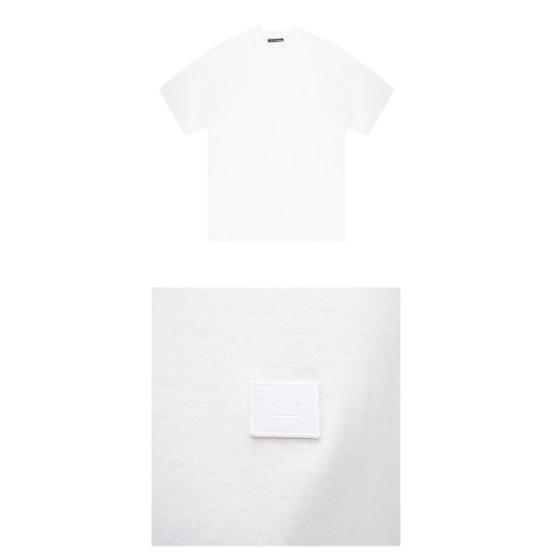 [아크네] CL0085 183 페이스 패치 반팔 티셔츠 화이트 남성 티셔츠 / TJ,ACNE STUDIOS
