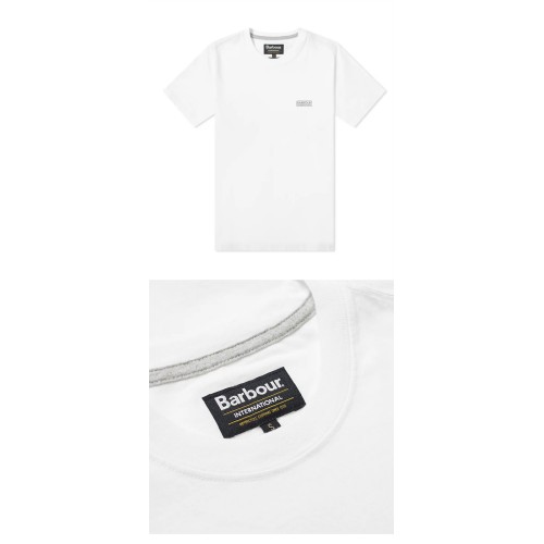 [바버] MTS0141WH11 인터네셔널 스몰 로고 프린팅 반팔티셔츠 화이트 남성 티셔츠 / TR,BARBOUR