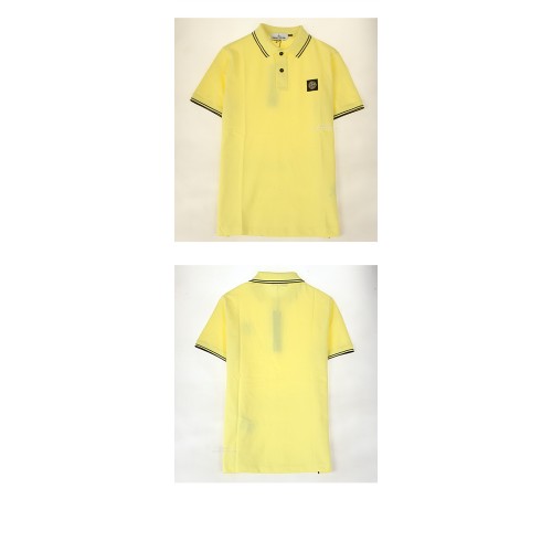 [스톤아일랜드] 101522S18 V1031 가슴로고패치 폴로 티셔츠 레몬 남성 티셔츠 / TR,STONE ISLAND
