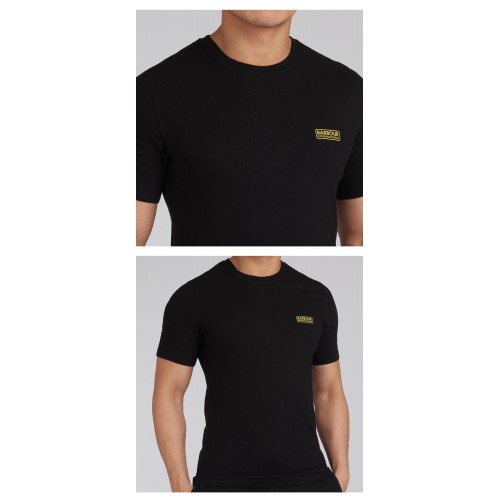 [바버] MTS0141BK31 인터네셔널 스몰 로고 프린팅 반팔티셔츠 블랙 남성 티셔츠 / TR,BARBOUR