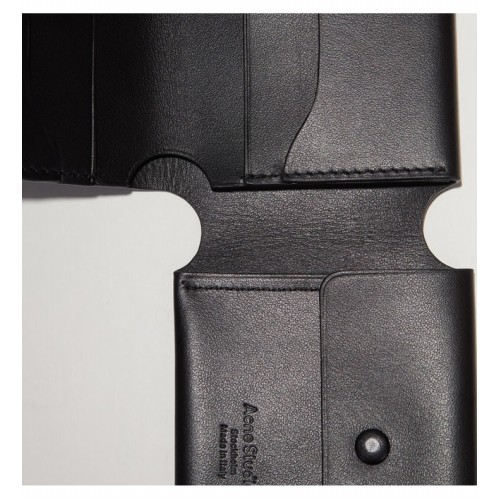 [아크네] CG0097 900 트라이폴드 로고 카드 지갑 블랙 지갑 / TJ,ACNE STUDIOS