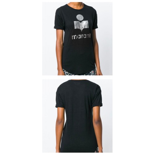 [이자벨마랑] 00MTS0299 00M008E BK 콜디 프린트 라운드 반팔티셔츠 블랙 여성 티셔츠 / TJ,ISABEL MARANT