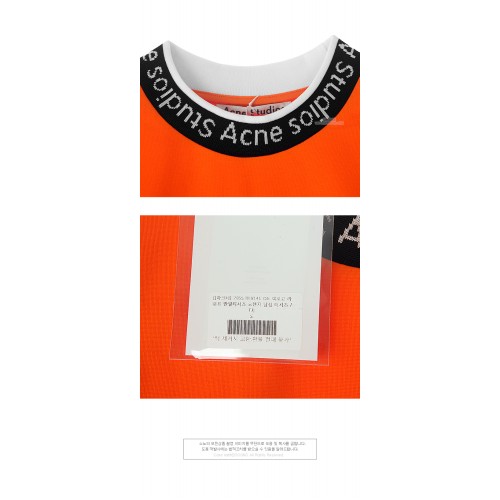 [아크네] BL0141 OG 넥로고 라운드 반팔티셔츠 오렌지 남성 티셔츠 / TJ,ACNE STUDIOS