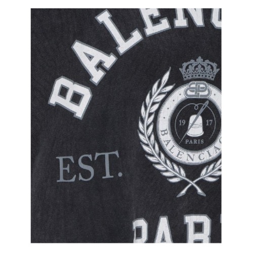 [발렌시아가] 612965 TMV98 1000 컬리지1917 오버핏 반팔티셔츠 블랙 공용 티셔츠 / TJ,BALENCIAGA