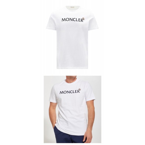 [몽클레어] 8C00025 8390T 001 로고패치 라운드 반팔티셔츠 화이트 남성 티셔츠 / TLS,MONCLER