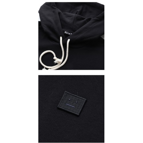 [아크네] CI0119 900 페이스 패치 후드티셔츠 블랙 남성 티셔츠 / TJ,ACNE STUDIOS