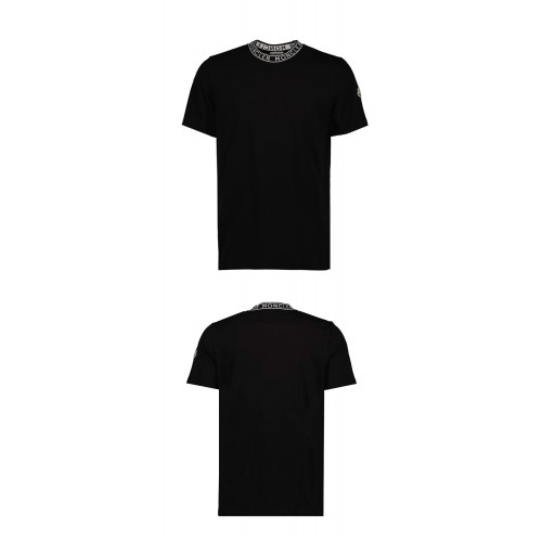 [몽클레어] 8C00024 8390T 999 넥로고 라운드 반팔티셔츠 블랙 남성 티셔츠 / TJ,MONCLER
