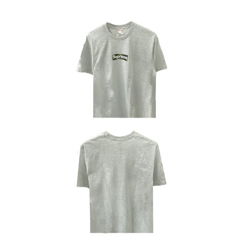 [슈프림] FW23T57 AG 박스로고 라운드 반팔티셔츠 애쉬 그레이 남성 티셔츠 / TSH,SUPREME