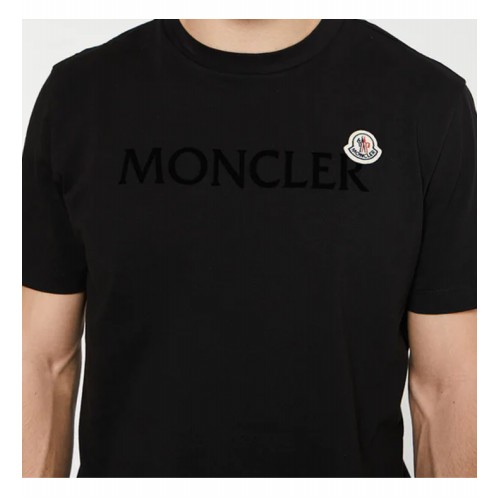 [몽클레어] 8C00057 8390T 999 로고 엠브로이드 반팔티셔츠 블랙 남성 티셔츠 / TJ,MONCLER