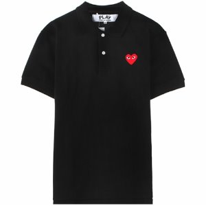 [꼼데가르송] AZ-T006-051-1 와펜 폴로 티셔츠 블랙 남성 티셔츠 / TS,COMME DES GARCONS