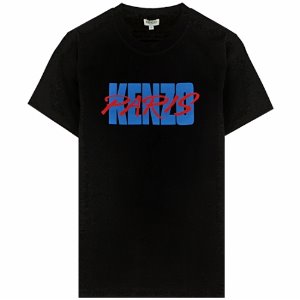 [겐조] 19SS 5TS018 4SA 99 파리 로고 프린팅 클래식 핏 반팔티셔츠 블랙 남성 티셔츠 / TR,KENZO