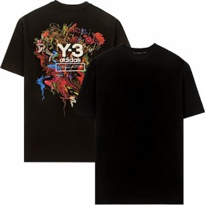 [Y3] 19FW FJ0418 토케타 프린팅 반팔 티셔츠 블랙 남성 티셔츠 / TR,Y-3