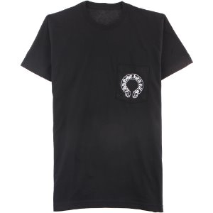 [크롬하츠] 1401120001010 앞포켓말발굽 말리부십자가 라운드 반팔티셔츠 블랙 남성 티셔츠,CHROME HEARTS