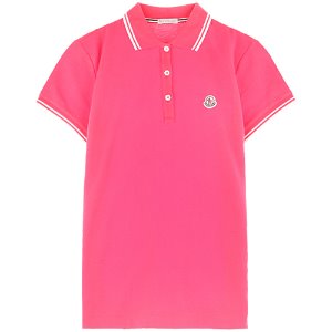 [몽클레어] 8350900 84667 412 패치로고 카라포인트 PK티셔츠 핑크 여성 티셔츠 / TR,MONCLER
