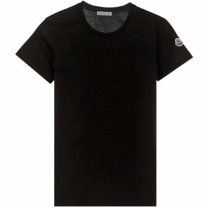 [몽클레어] 19SS 8086200 8390X 999 암로고 라운드 반팔티셔츠 블랙 여성 티셔츠 / TTA.TJ,MONCLER