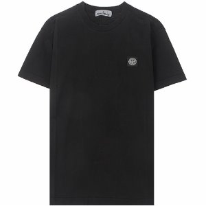 [스톤아일랜드] 20SS 721524113 V0029 가슴패치 라운드 반팔티셔츠 블랙 남성 티셔츠 / TFN,STONE ISLAND