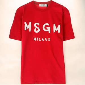 [MSGM] 20SS 2740MM97 195797 18 페인트 밀라노 로고 반팔 레드화이트 남성 티셔츠 / TJ,MSGM