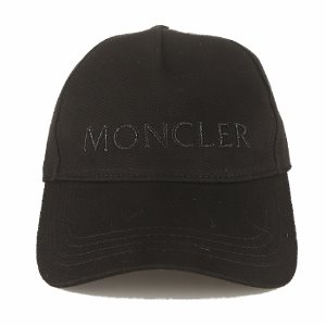 [몽클레어] 20SS 3B71410 V0006 999 로고자수 베이스볼 캡 블랙 모자 / TJ,MONCLER