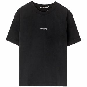 [아크네] 20SS AL0135 900 미니로고 반팔 티셔츠 블랙 여성 티셔츠 / TJ,ACNE STUDIOS