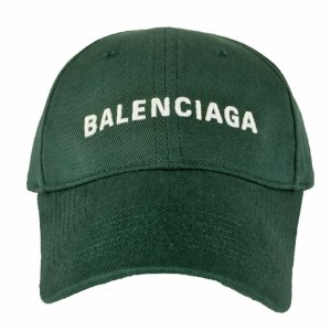 [발렌시아가] 20SS 590758 410B2 3277 로고자수 볼캡 그린 모자 / TR,BALENCIAGA