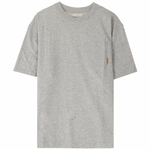 [아크네] BL0214 92H 패치포켓 코튼 라운드 반팔티셔츠 페일그레이멜란지 남성 티셔츠 / TJ,ACNE STUDIOS