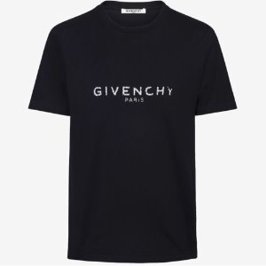 [지방시] BM70K93002 001 빈티지로고 슬림핏 라운드 반팔티셔츠 블랙 남성 티셔츠 / TR,GIVENCHY