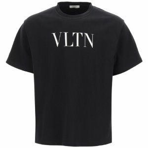 [발렌티노] 21SS VV3MG03S72C 0NI VLTN 프린트 라운드 반팔티셔츠 블랙 남성 티셔츠 / TJ,VALENTINO