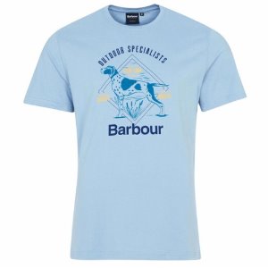 [바버] MTS0823BL34 로얄 도그 프린팅 반팔티셔츠 로얄 블루 남성 티셔츠 / TR,BARBOUR